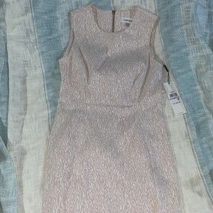 Calvin Klein pink and white dress